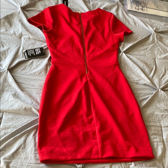 Express Red Knee-Length Dress - Picture 3 of 3